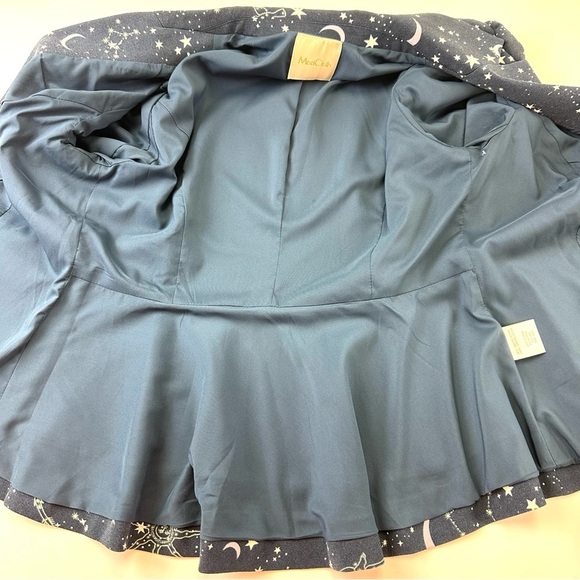 Stargazing Splendor blue ModCloth stars constellation print womens blazer Medium - Picture 14 of 16